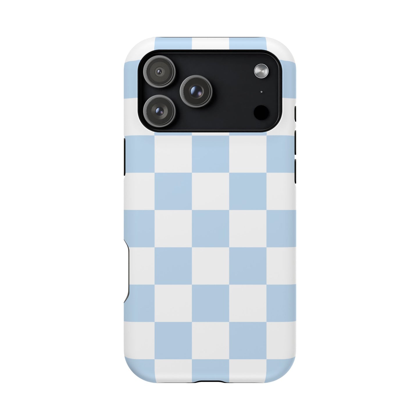 Pastel Blue Checkered iPhone Case