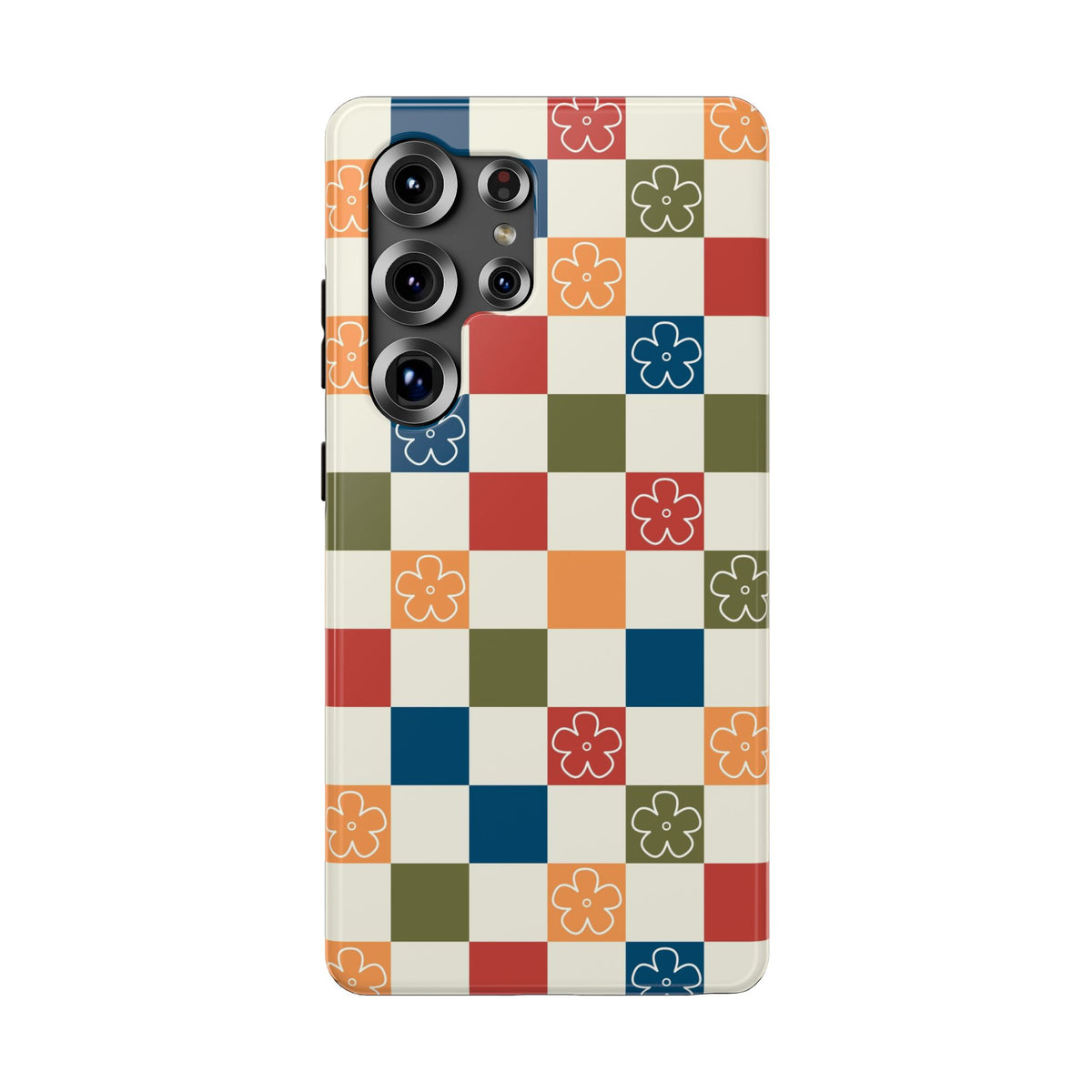 Vintage Flowers Checkered Samsung Case