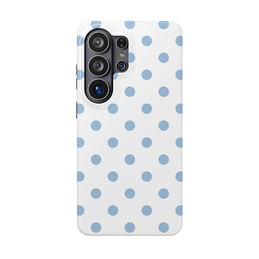 Blue Clouds Polka Dots Samsung Case