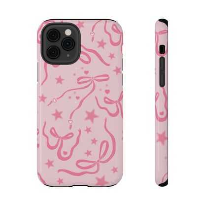 Pink Cosmic Bows iPhone Case