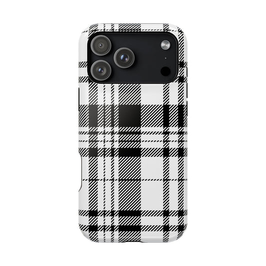 Black Plaid iPhone Case