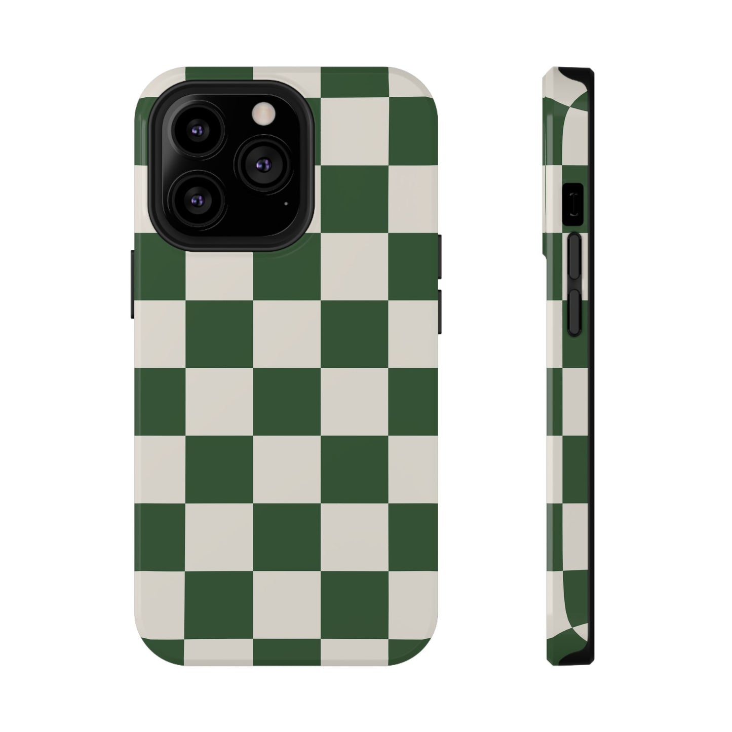 Green Checkered iPhone Case