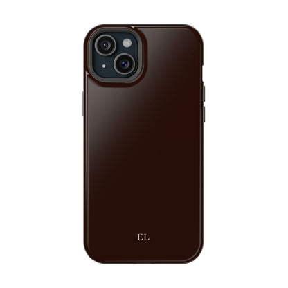 Custom Initials Mocha iPhone Case