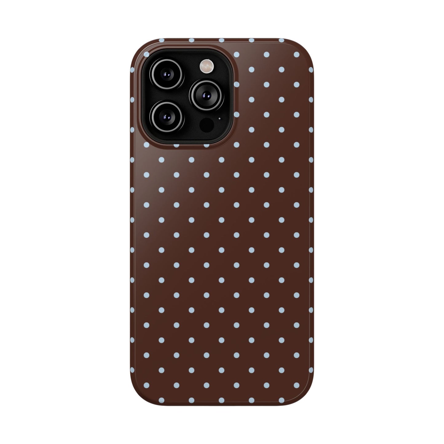 Blue Latte Mini Dots iPhone Case