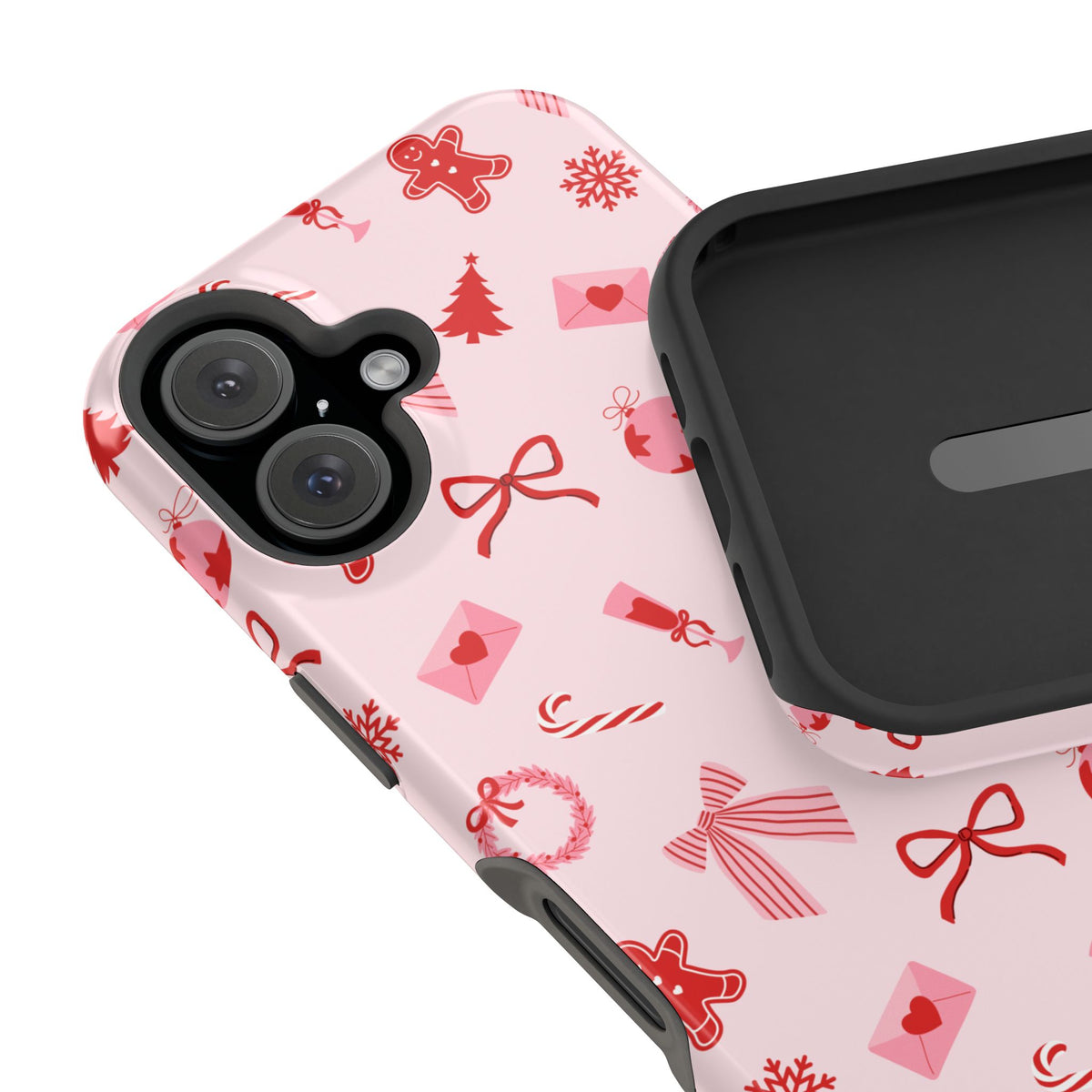 Pink & Red Holiday iPhone Case