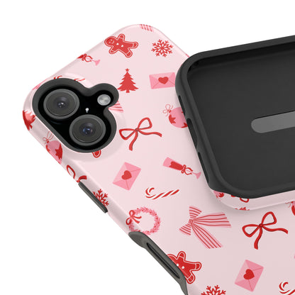 Pink & Red Holiday iPhone Case