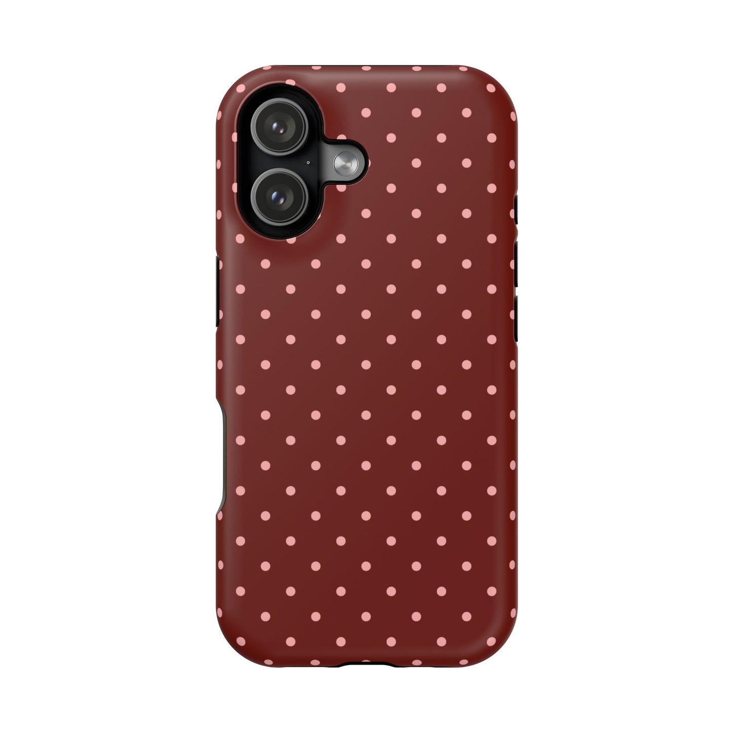 Maroon Mini Dots iPhone Case