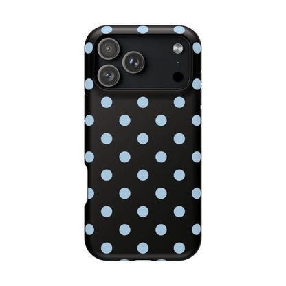 Blue Velvet Polka Dots iPhone Case