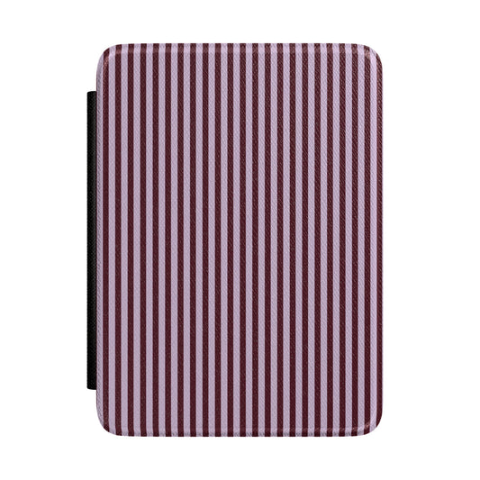 Burgundy & Violet Pinstripes Kindle Case