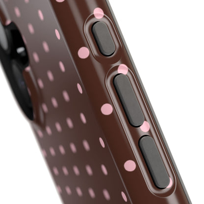 Pink Latte Mini Dots iPhone Case