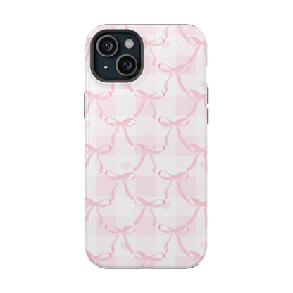 Pink Ribbon Bows iPhone Case