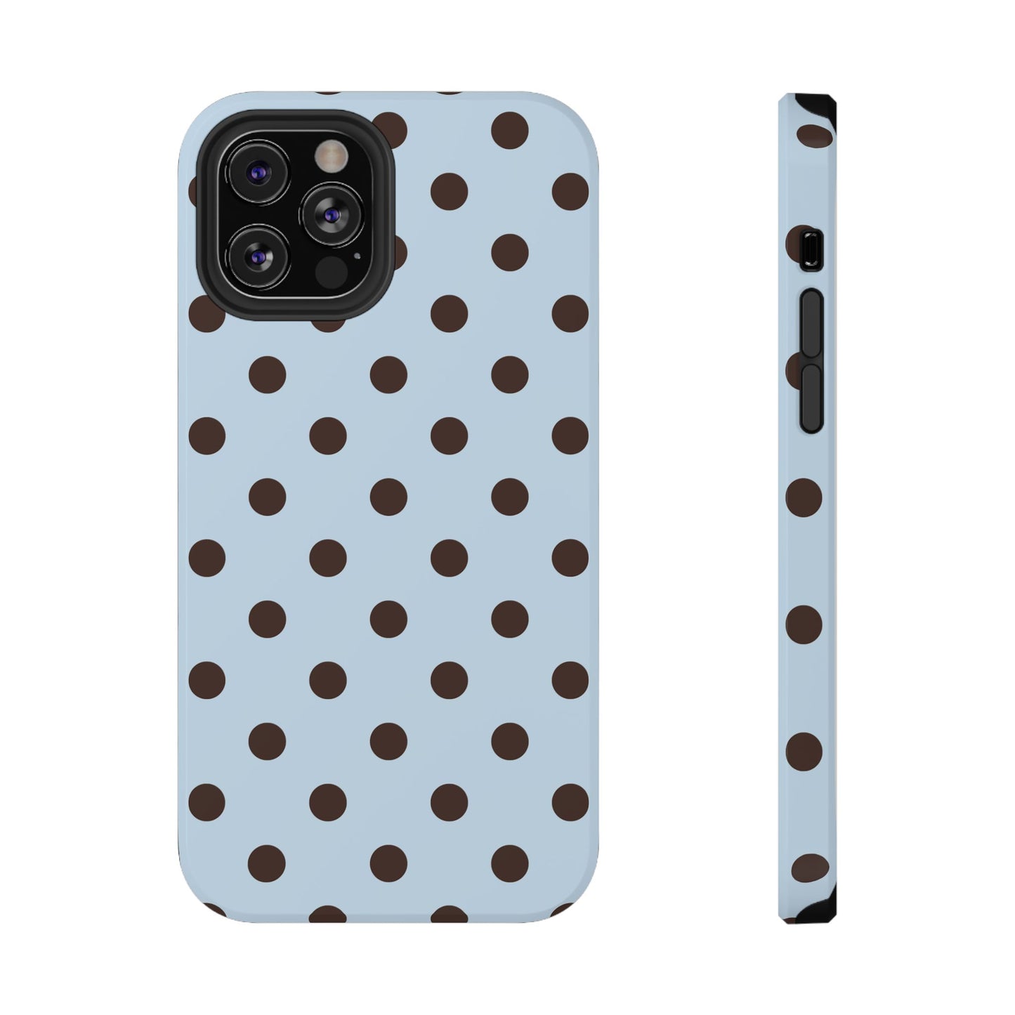 Blueberry Mocha Polka Dots iPhone Case