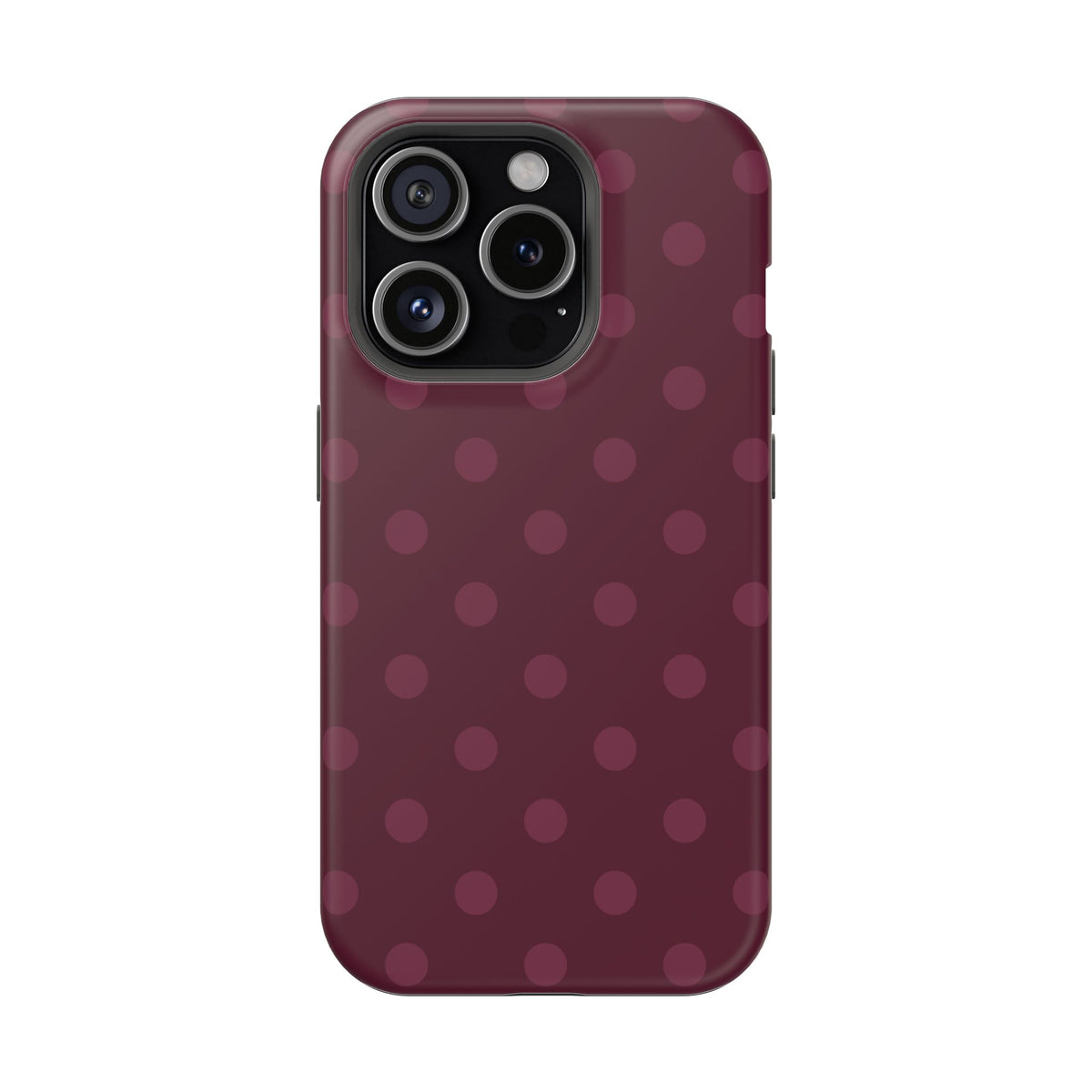 Plum Polka Dots iPhone Case