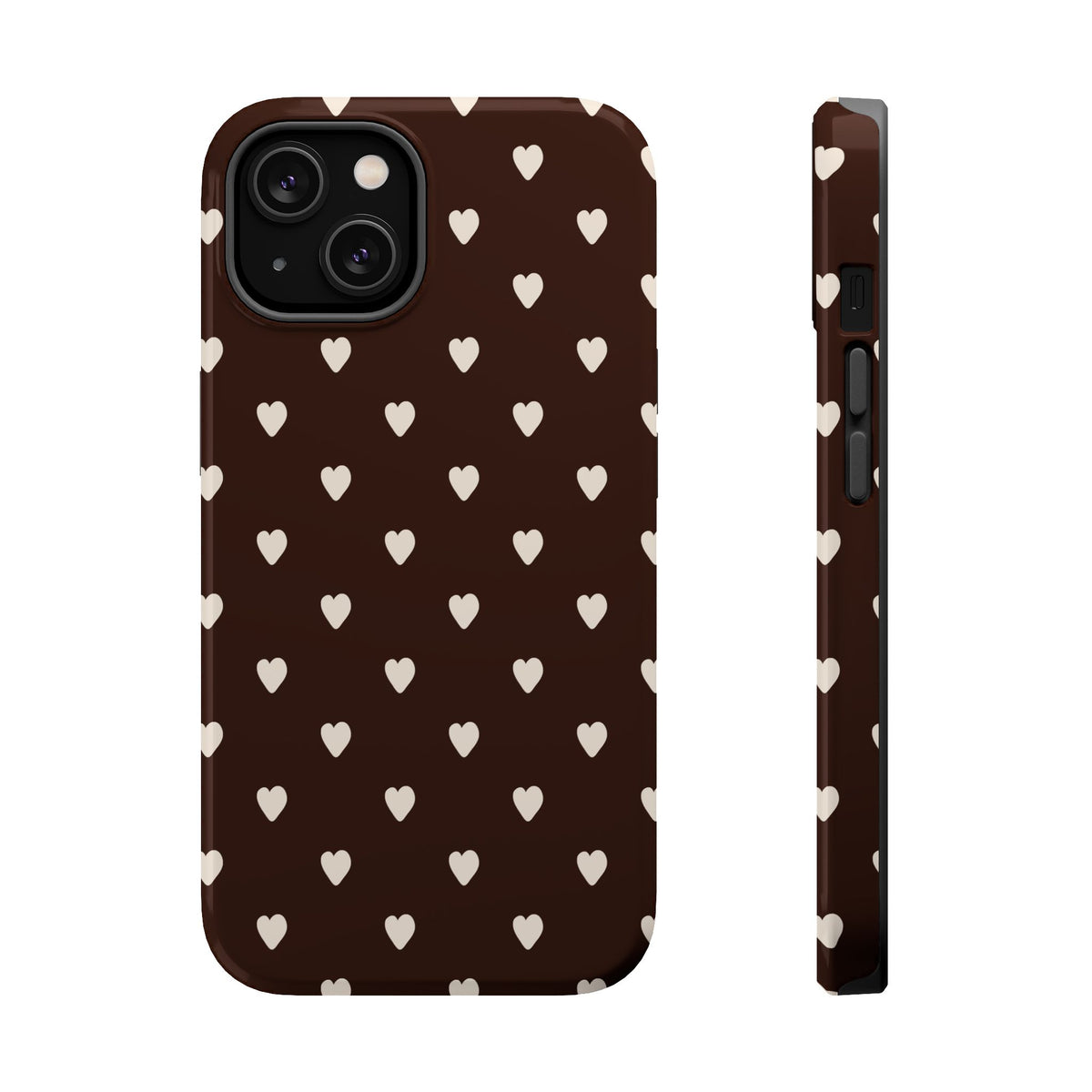 Mocha Hearts iPhone Case