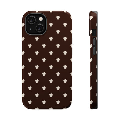 Mocha Hearts iPhone Case