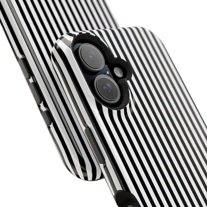 Black Pinstripes iPhone Case