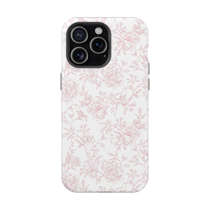 French Rosy Toile iPhone Case