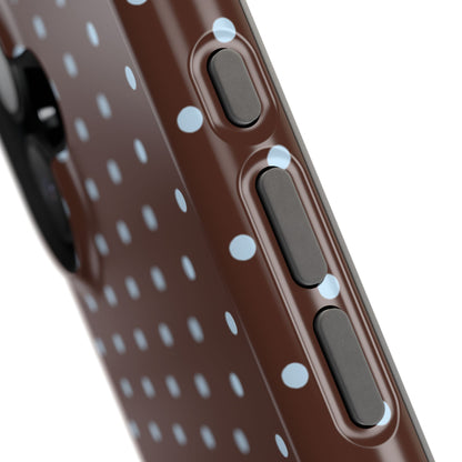 Blue Latte Mini Dots iPhone Case