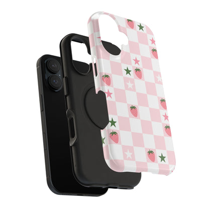 Strawberry Check iPhone Case