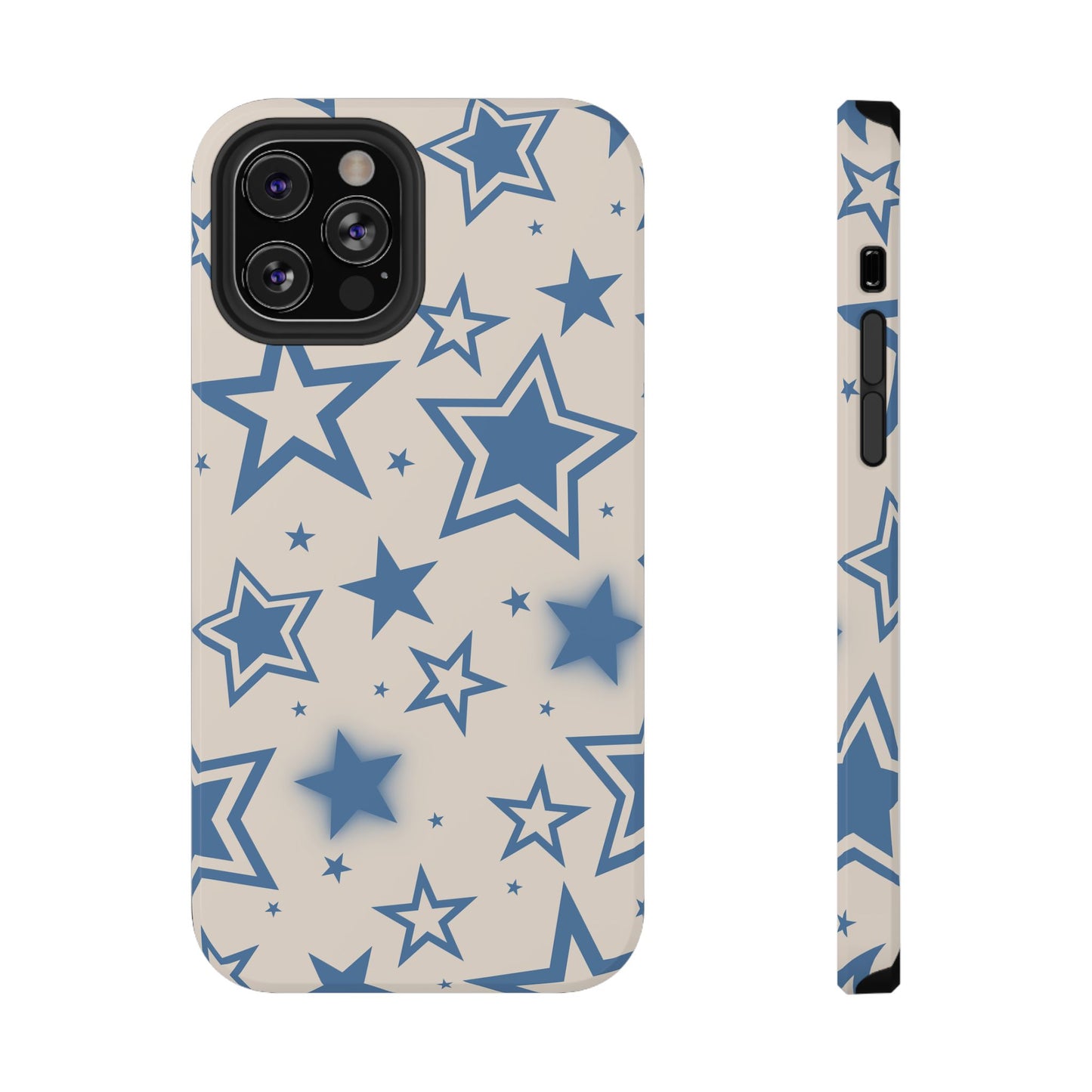 Beige & Blue Stardust iPhone Case