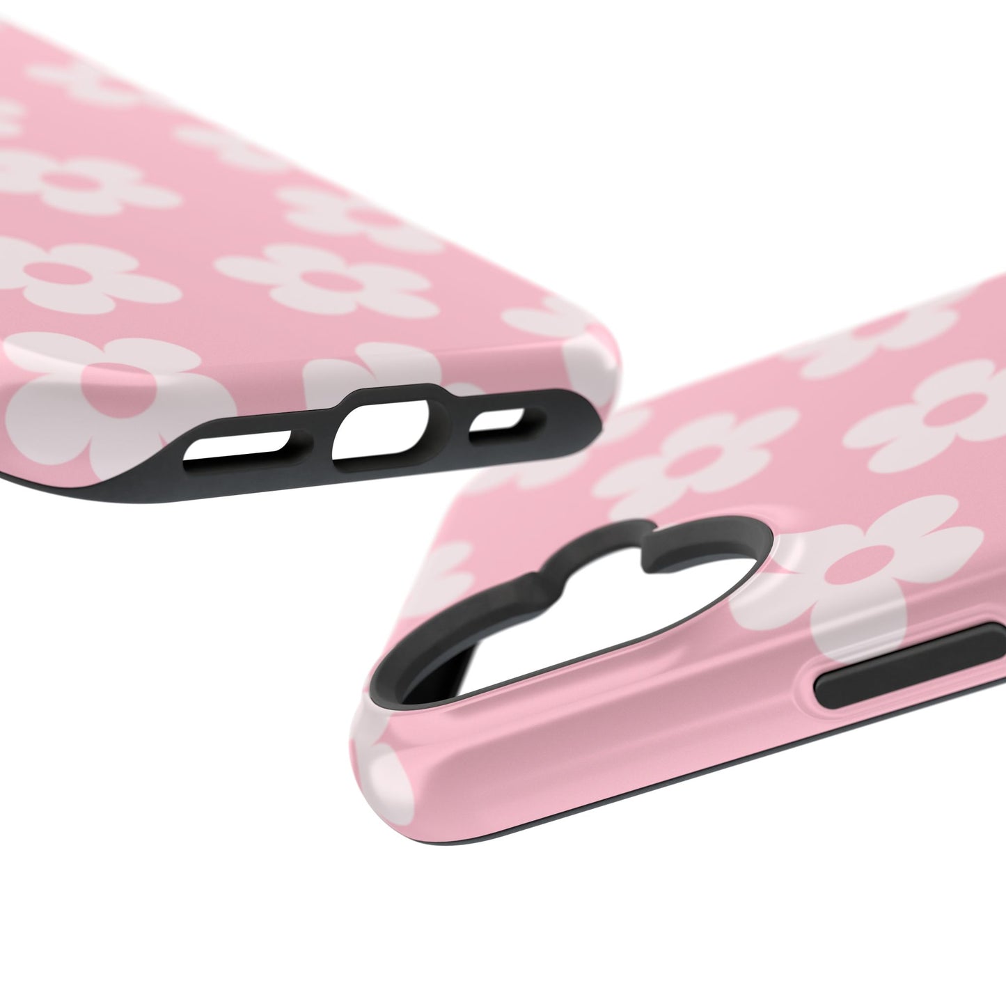 Pink Retro Flowers iPhone Case