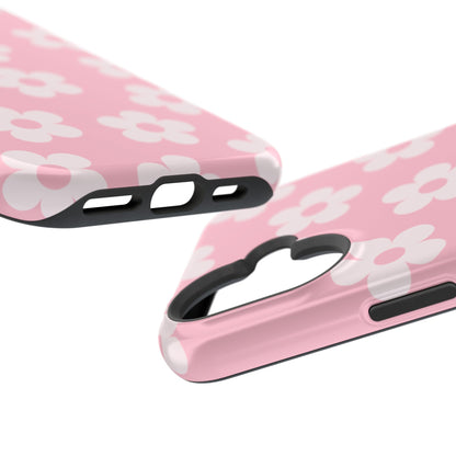 Pink Retro Flowers iPhone Case