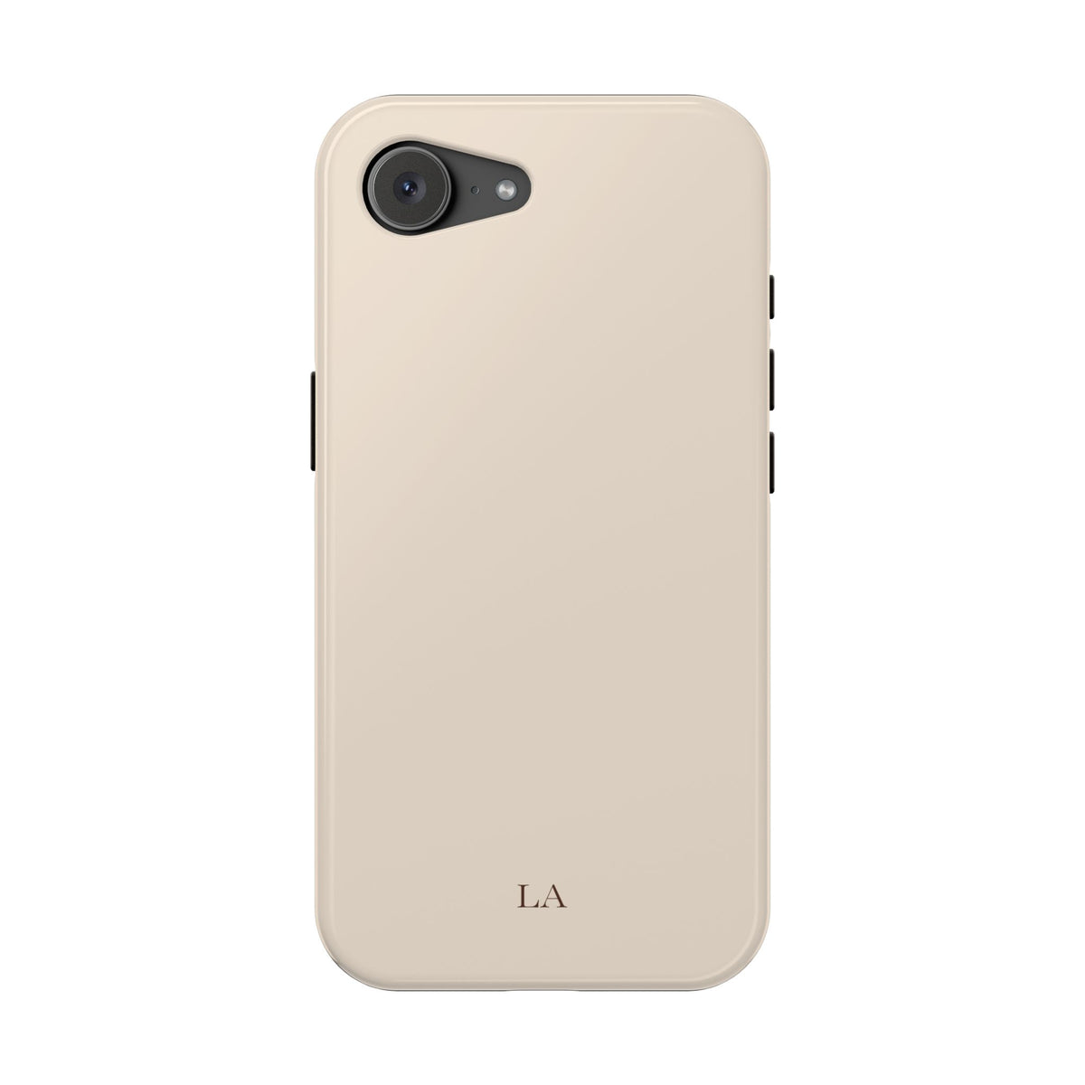 Custom Initials Beige iPhone Case