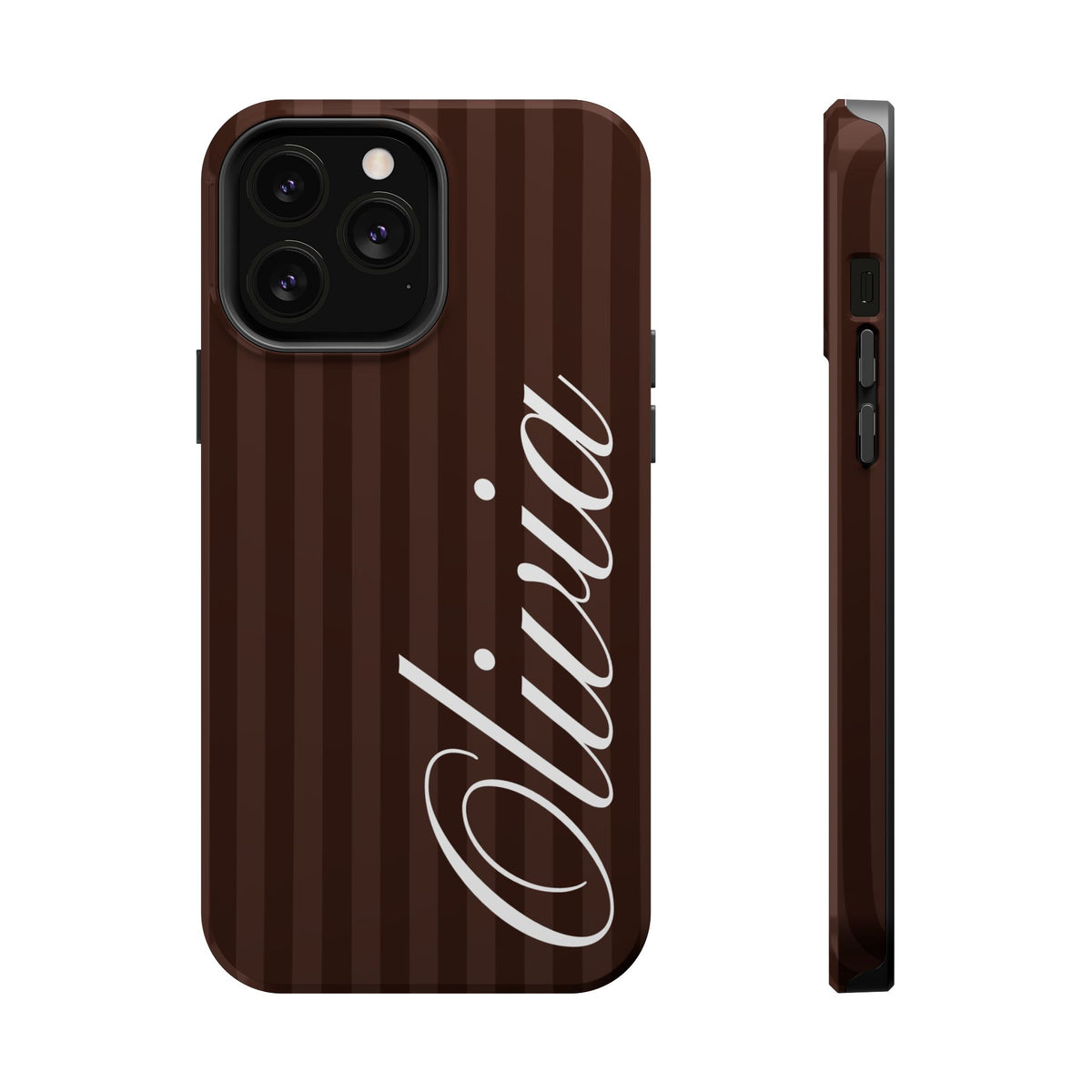 Custom Mocha Stripes iPhone Case