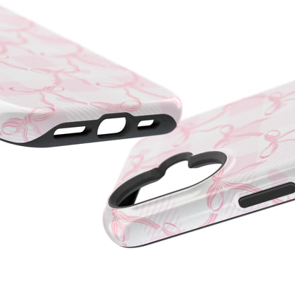 Pink Ribbon Bows iPhone Case