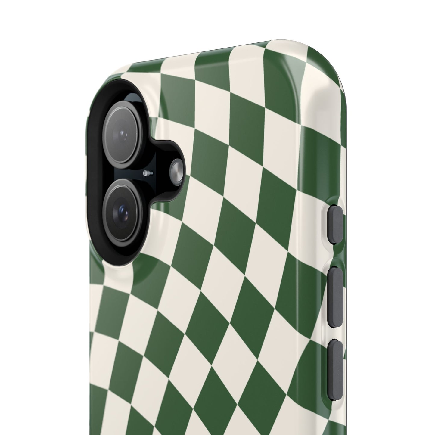 Green Wavy Checkered iPhone Case