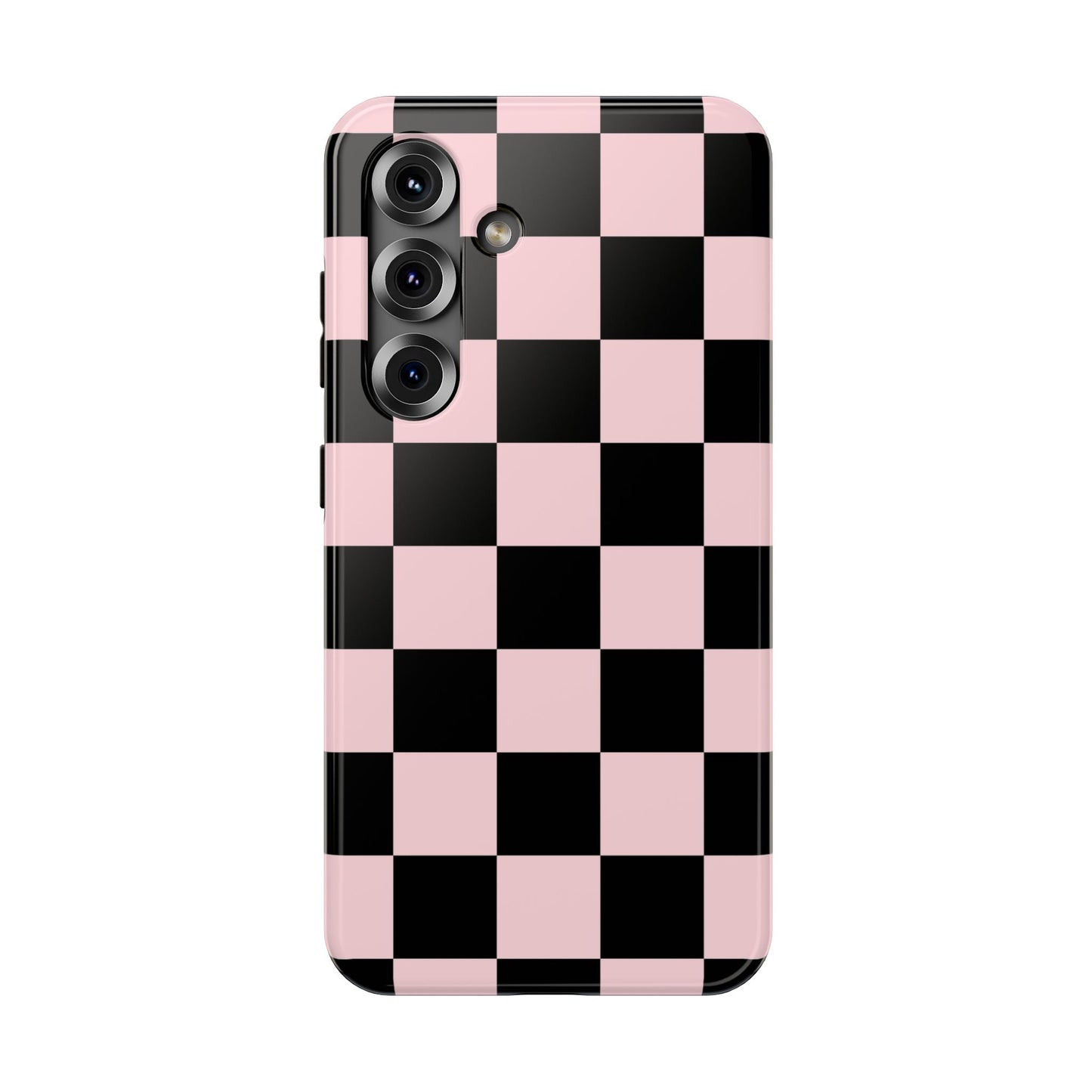 Pink & Black Checkered Samsung Case