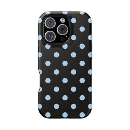 Blue Velvet Polka Dots iPhone Case