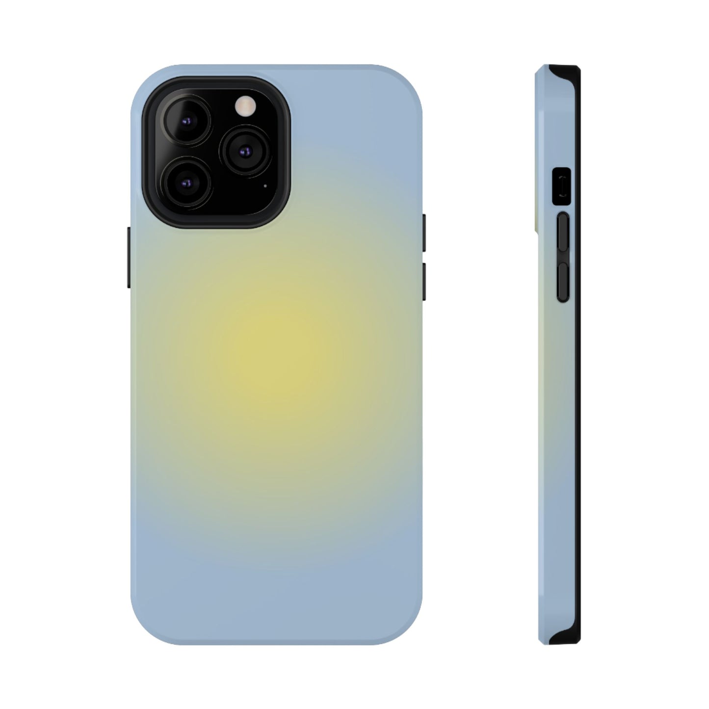 Yellow & Blue Aura iPhone Case