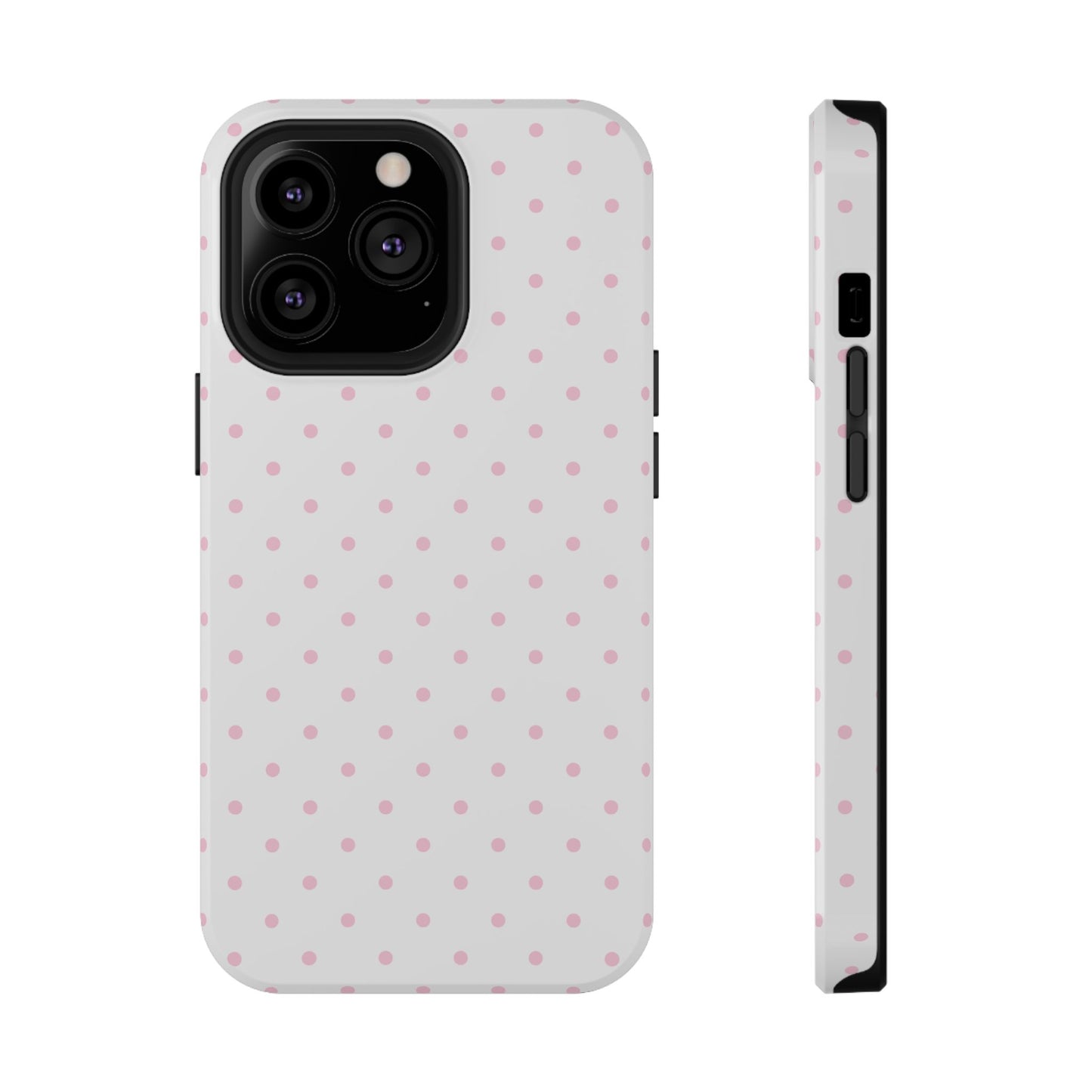 Pink Clouds Mini Dots iPhone Case