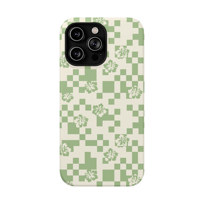Green Hibiscus iPhone Case