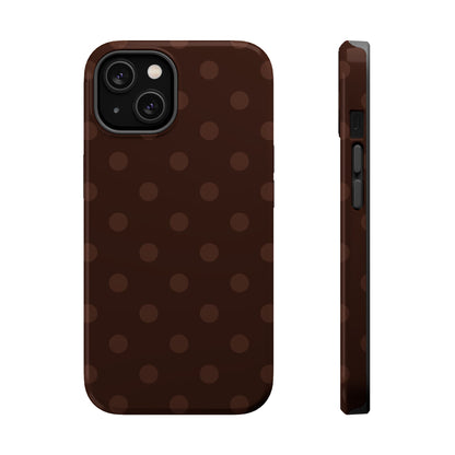 Mocha Polka Dots iPhone Case