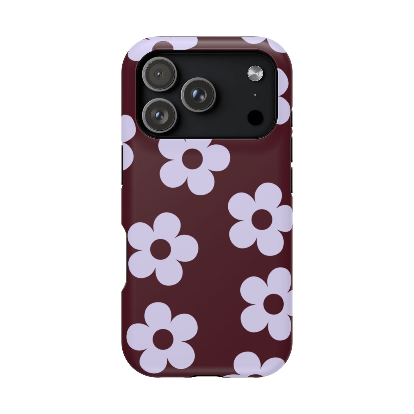 Burgundy Flowers iPhone Case