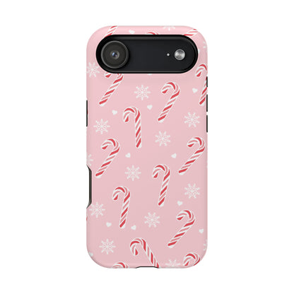 Peppermint Snowflakes iPhone Case