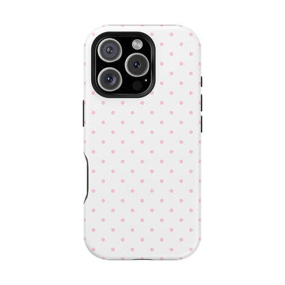 Pink Clouds Mini Dots iPhone Case