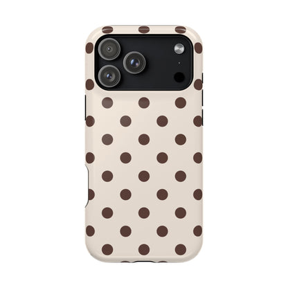 Brown Polka Dots iPhone Case