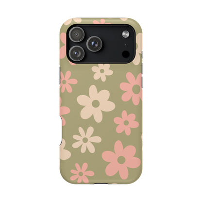 Green Flower Power iPhone Case