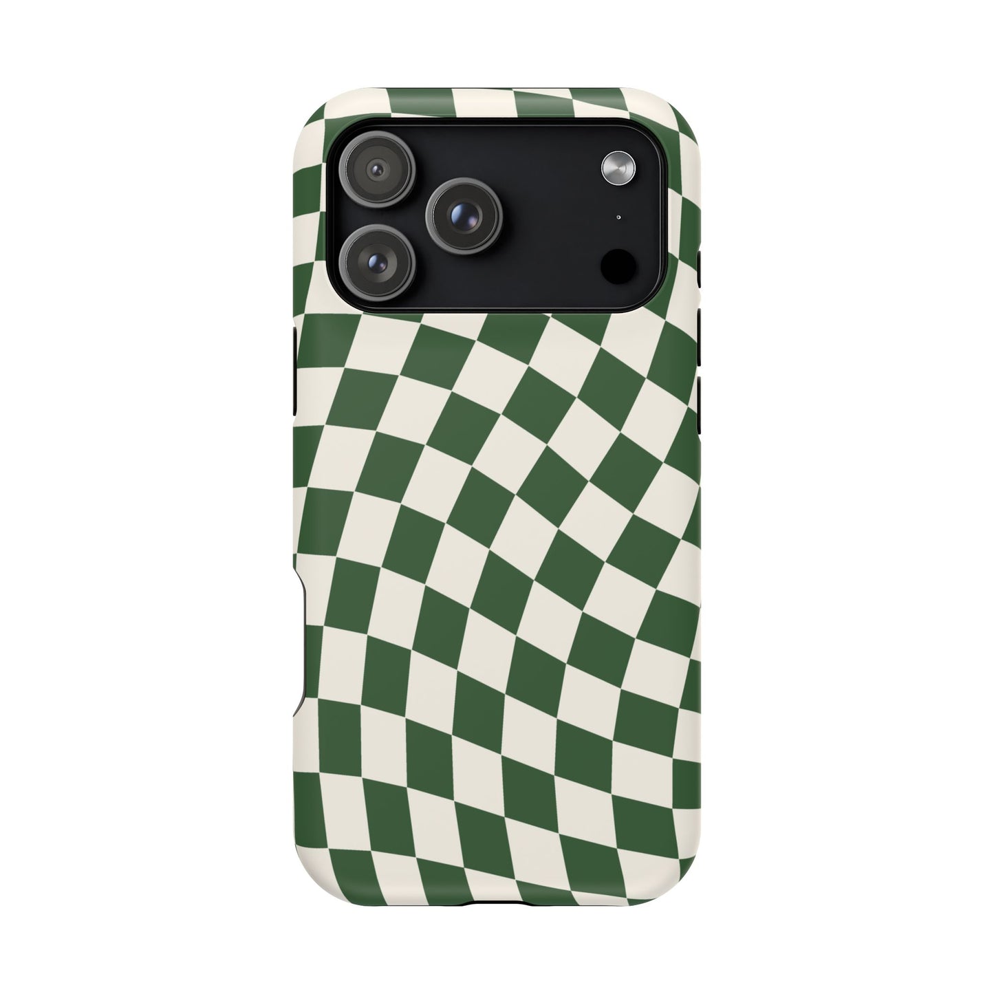 Green Wavy Checkered iPhone Case