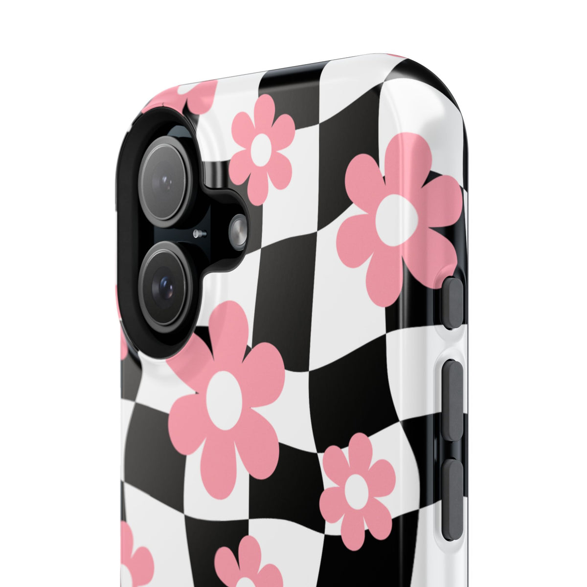 Floral Wavy Checkered iPhone Case from Stella Cases