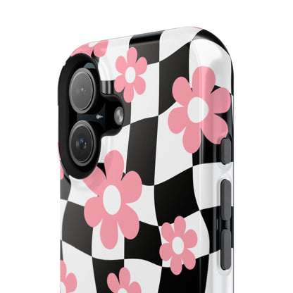 Floral Wavy Checkered iPhone Case from Stella Cases