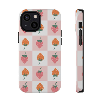 Strawberry Checkered iPhone Case