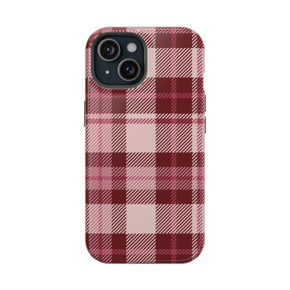 Burgundy Plaid iPhone Case