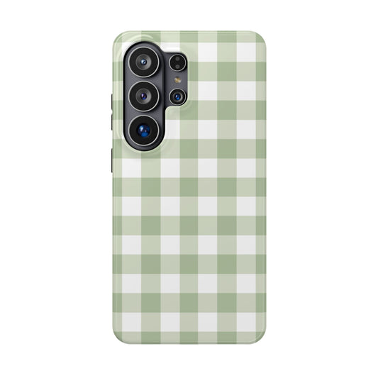 Green Gingham Samsung Case