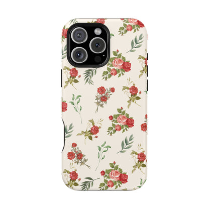 Red Vintage Roses iPhone Case