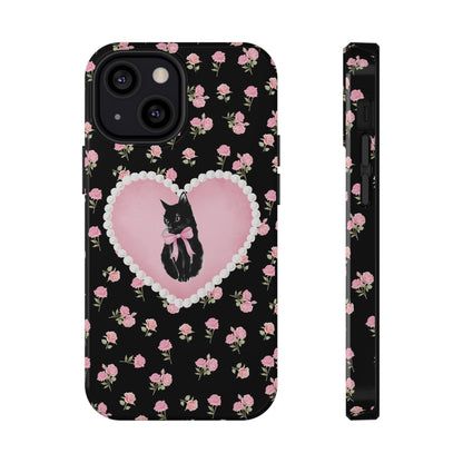 Black Féline Roses iPhone Case
