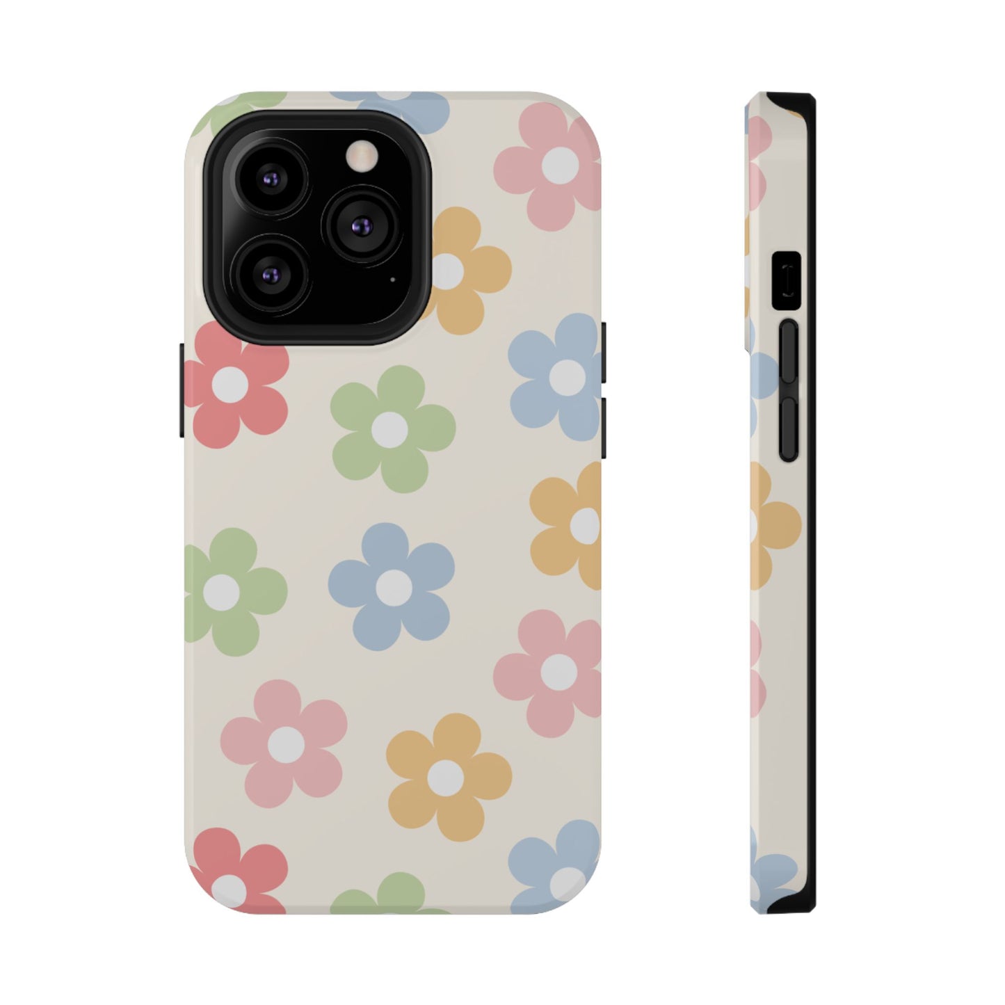 Preppy Retro Flowers iPhone Case